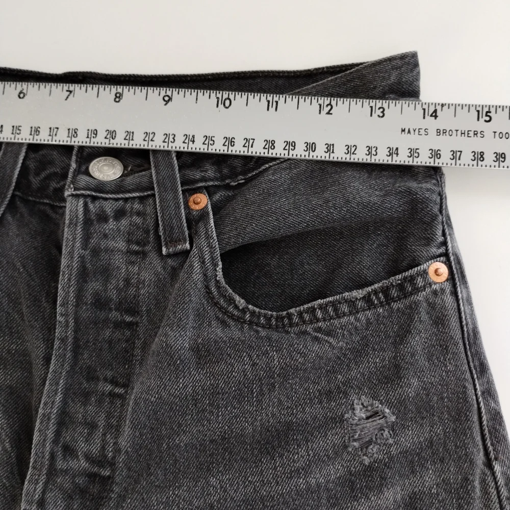 Levi's 501 Skinny Filiforme Jeans Gray Size 26 - Picture 9 of 13